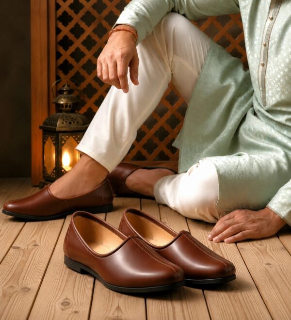 Zera Juti for mens Slip On For Men (Brown , 11)