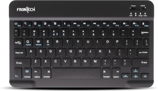 Frontech FT-1603A Bluetooth Standard Laptop Keyboard Compatible with Laptop (Black)