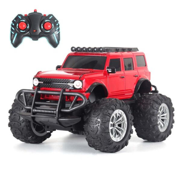 popsugar Off Roader Rechargeable Remote Control Car | RC Car Monster Truck | 4 Headlight Modes | Lithium Battery | C-Type Charging | 2.4GHz Remote Controller | Made in India, Black
